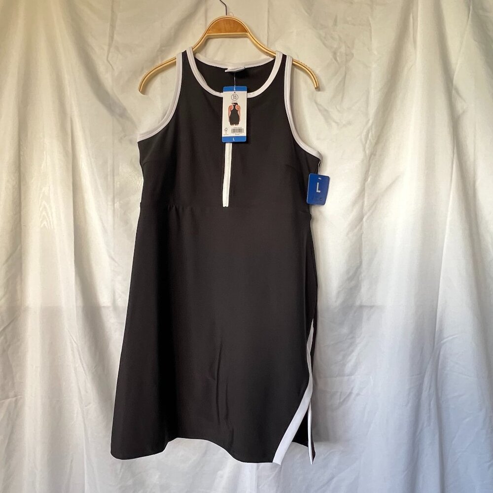 Item 114 Sage Collective Onsie Skort Tennis Pickleball Romper Front Zip Size L